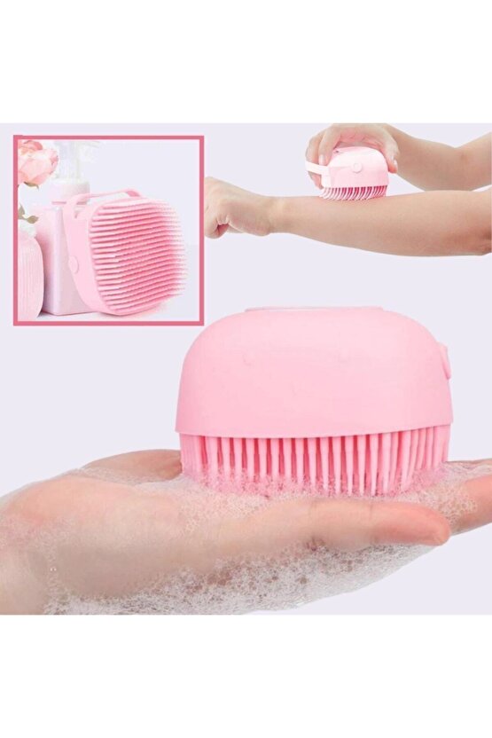 Şampuan Hazneli Silikon Peeling Duş Fırçası