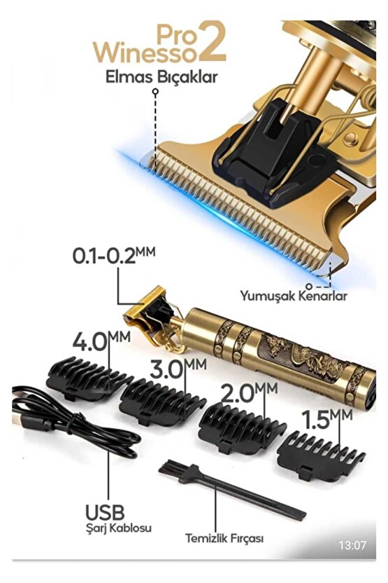 Tıraş Makinesi  USB Şarjlı Saç Sakal Vücut Kıl Tüy Alma Kadın Erkek Epilasyon Berber & Kişisel
