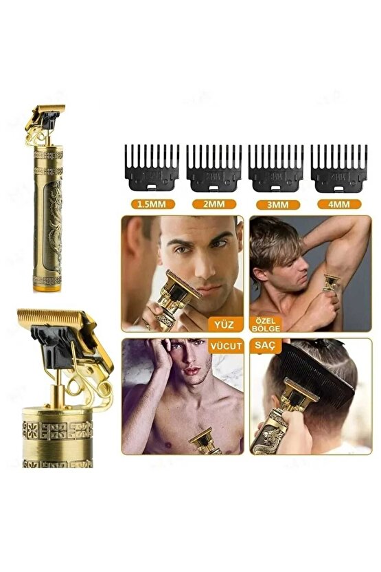 Tıraş Makinesi  USB Şarjlı Saç Sakal Vücut Kıl Tüy Alma Kadın Erkek Epilasyon Berber & Kişisel