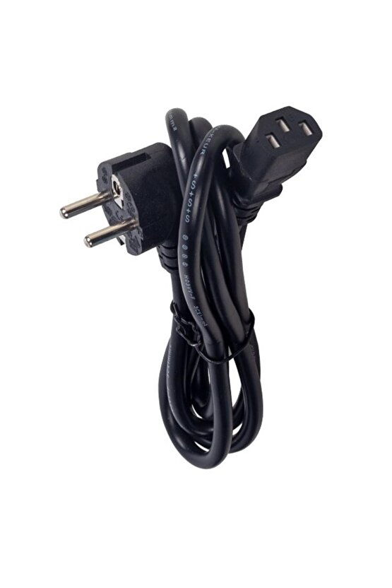 PM-568 1.5 Metre PC Power Güç Kablosu 3x1mm² IEC-60320 C13 (Dişi) - SchukoTip F (Erkek)