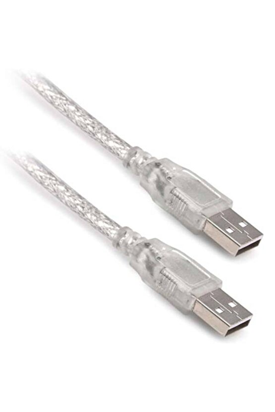 Usb Erkek-Erkek Şeffaf Kablo 5 Metre