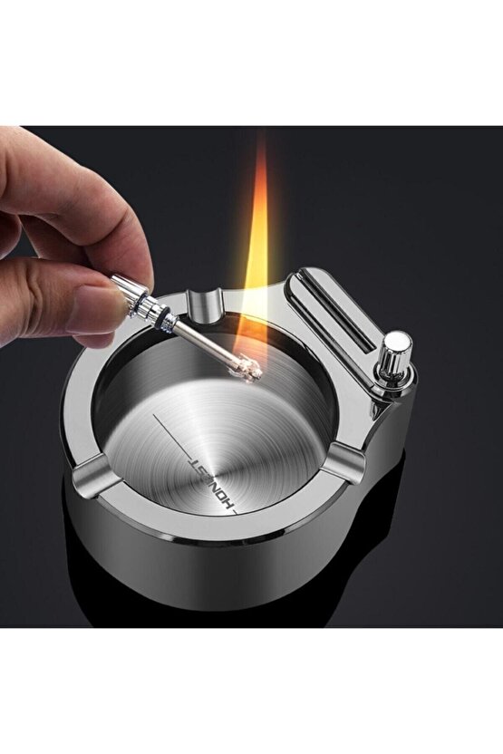 Kibrit Çakmaklı Benzinli Küllük İsim yazılabilir Lüx Ürün