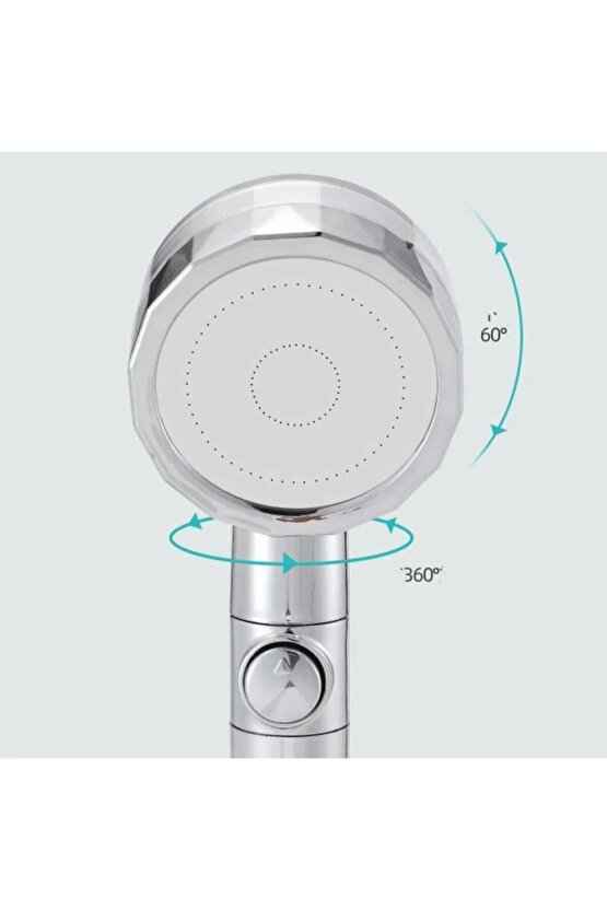 Turbo Pervaneli Duş Başlığı Yüksek Basınçlı Fıskiye Banyo Batarya Batarya KPF33-K66T
