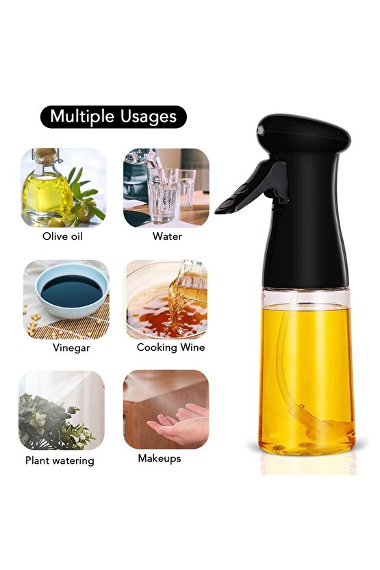 Cam Sprey Şişe Yağdanlık Airfryer Püskürtmeli Yağlık Fısfıs Püskürtücü