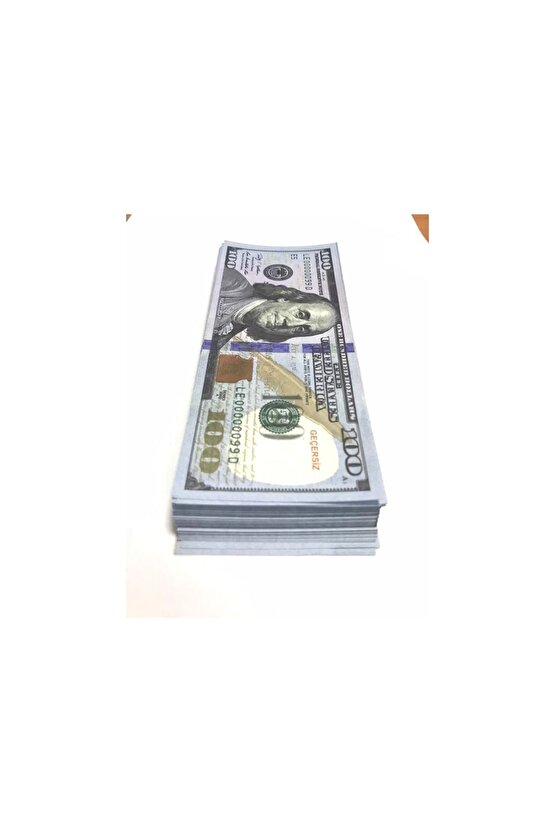 Geçersiz Düğün Sahte Şaka Oyun Parası 50 Adet 100 Dolar