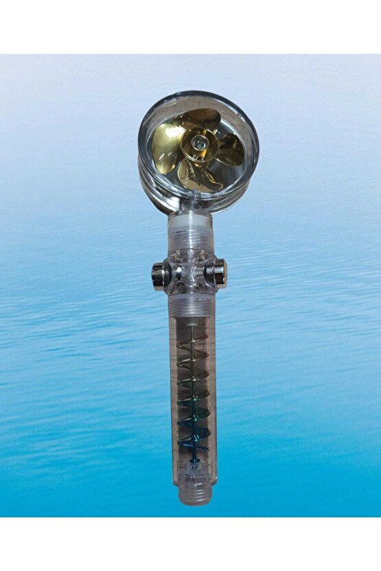 Turbo Pervaneli Ve Filtreli Su Tasarruflu 360 Derece Dönebilen Tazyikli Duş Başlığı