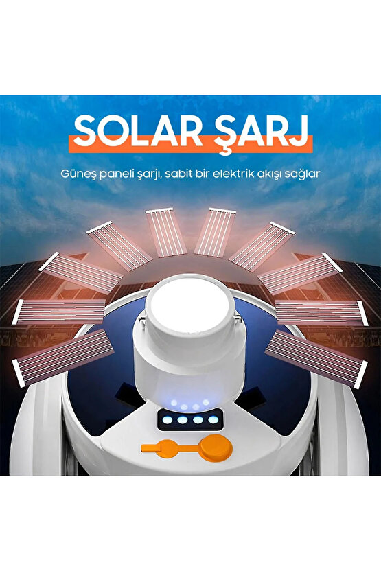 Güneş Enerjili Şarjlı Enerji Tasarruflu Katlanabilir Acil Durum Lambası