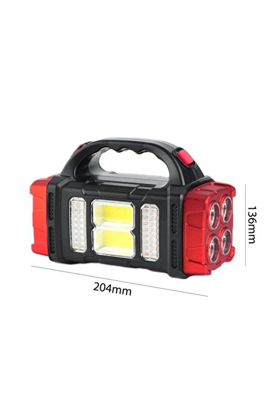 Güçlü güneş LED ışıkları el feneri paneli harici  kamp yürüyüş USB şarj edilebilir el feneri