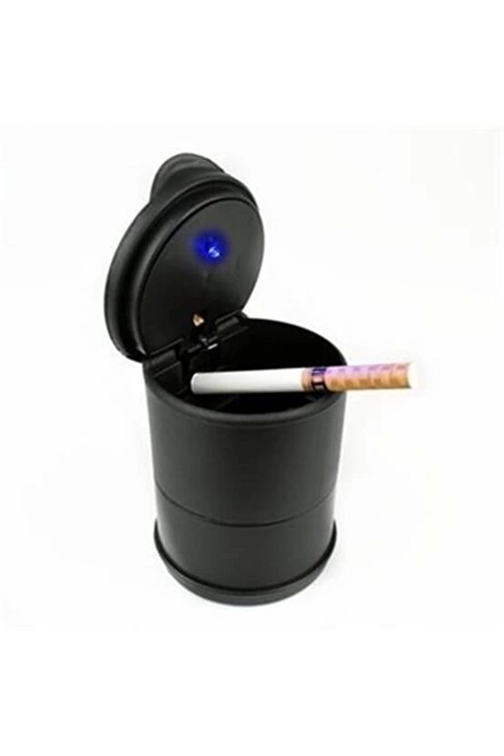 Led Işıklı Araç Içi Kapaklı Sigara Küllüğü Oto Bardaklık Uyumlu