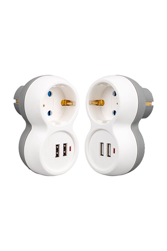 ShopZum VEA VRM0101U 250V 16A TEKLİ ÇİFT USBLİ PRİZ