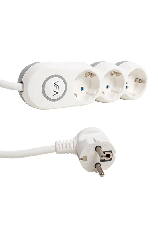 Vea VE2S3S 3lü Anahtarlı 1.5 Metre Çoklu Priz