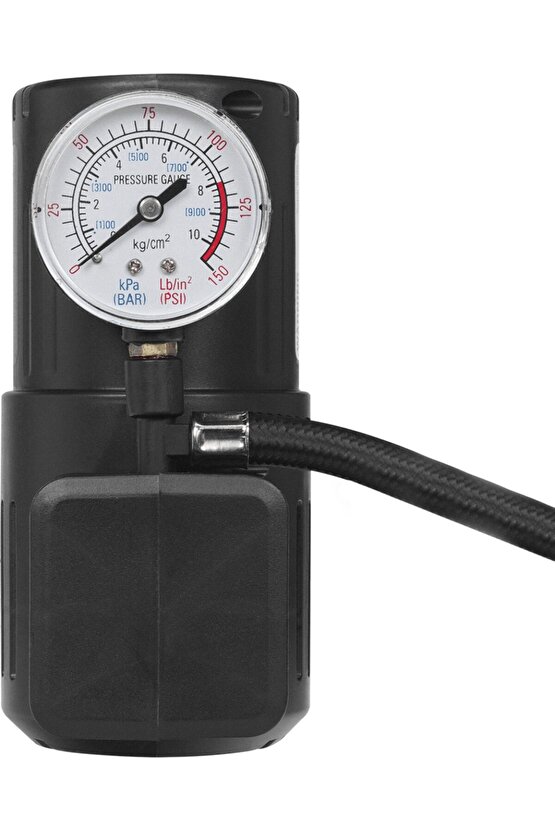 Hk201 Siyah 120W 12V Çakmaklık Girişli 150 Psi Taşınabilir Bisiklet - Araç Hava Kompresörü