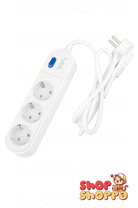 3lü 4lü 5li Akım Korumalı Grup Priz, Anahtarlı, Çocuk ve Yangın Koruması, 3500 Watt, 16 Amper