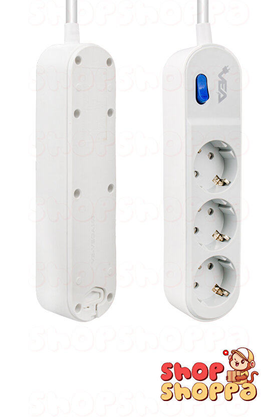 3lü 4lü 5li Akım Korumalı Grup Priz, Anahtarlı, Çocuk ve Yangın Koruması, 3500 Watt, 16 Amper