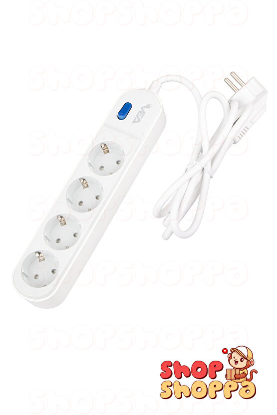 3lü 4lü 5li Akım Korumalı Grup Priz, Anahtarlı, Çocuk ve Yangın Koruması, 3500 Watt, 16 Amper