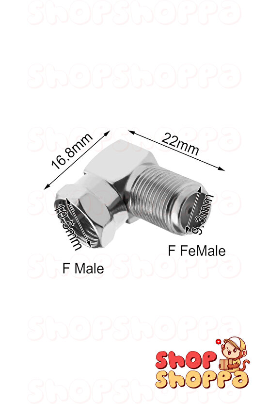 5 ADET 90 Derece F L Konnektör, Uydu Kablosu Ucu, Hızlı F konnektörden F konnektöre L adaptör