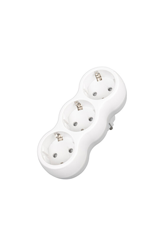Dikey Model 3 Topraklı Priz Çoklayıcı Elektrik Prizi AXE11A-X66T9