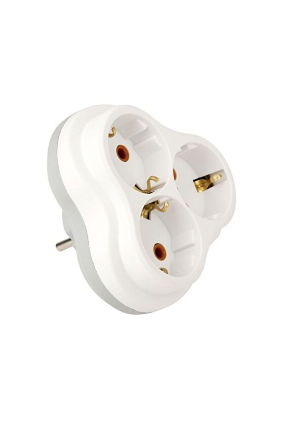 3lü Golyat (yonca Tip) Topraklı Fiş Priz