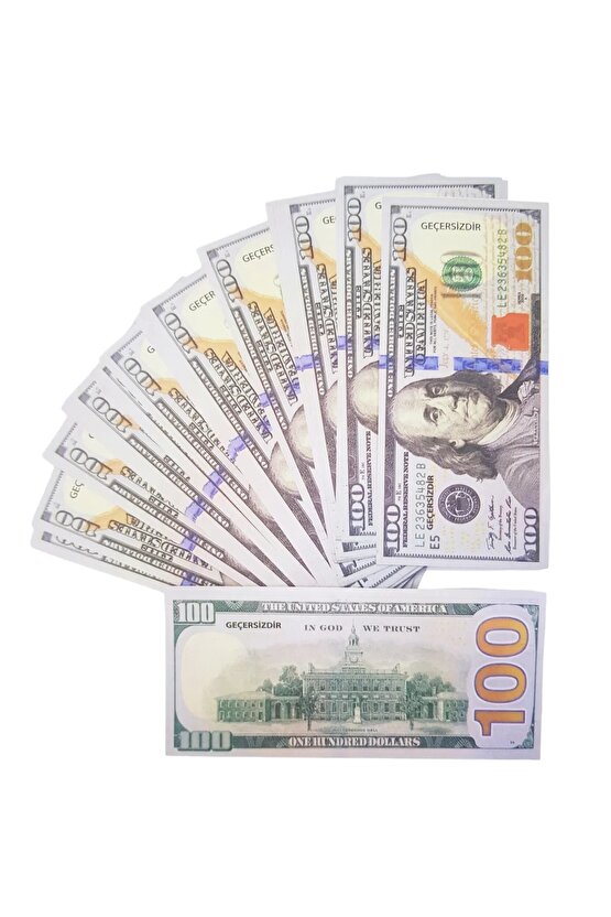 Geçersiz Düğün Şaka Oyun Parası 100 Adet 100 Dolar Deste