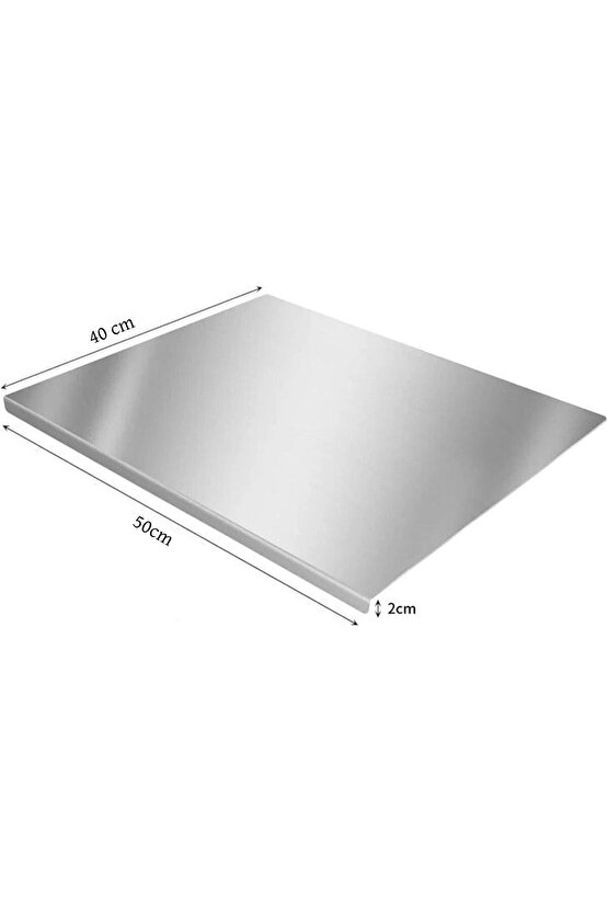 Narkalıp Paslanmaz Çelik Tezgah Koruyucu Doğrama Tahtası Mutfak Kesme Tahtaları 30x30cm