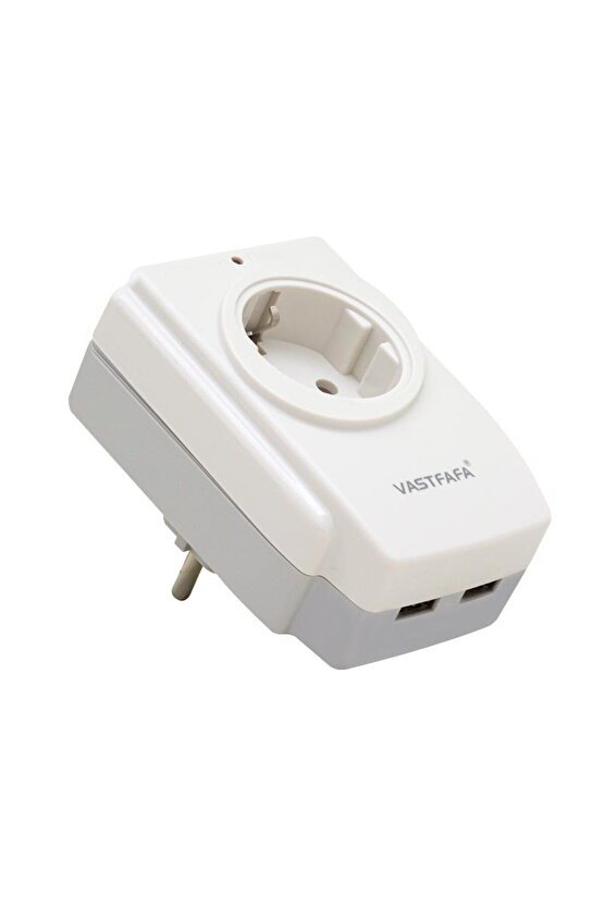 Çocuk Koruma Özellikli Termal Akım Korumalı Priz 2 USB Çıkışlı Elektrik Prizi