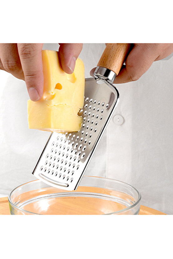 22 Cm Asma Kulplu Paslanmaz Çelik Ahşap Saplı Rende