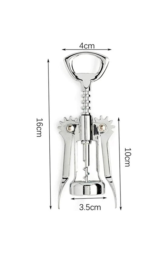 Professional Krom Tirbuşon Metal Tirbüşon Türbişon Tirbişon mantar kapak açacağı