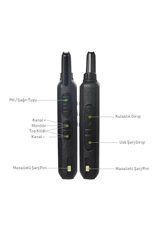 Fabrika Depo İş Operasyon El Telsizi Kulaklık Dahil Set