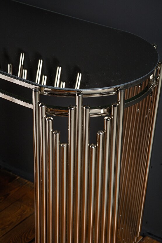 Piyano Model Şık Gümüş Paslanmaz Dresuar Tekdresuars