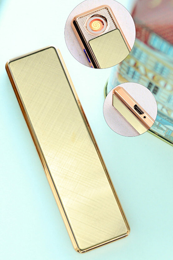 2 Adet Kolay Şarj Edilebilen Sürgülü Elektrikli Usb Çakmak