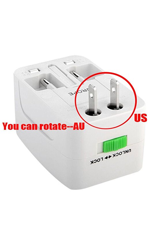 Üniversal Çoklu Priz Çevirici Seyahat Adaptörü Amerika ingiltere Dubai