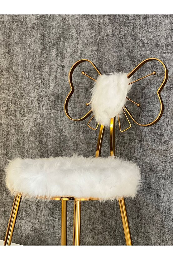 Tekstil Ea Concept Kelebek Sandalye Prenses Sandalye Makyaj Sandalyesi 2 Yıl Beyaz Klasik