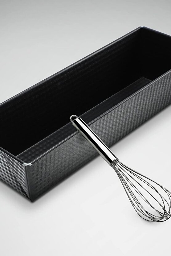 Isıya Dayanıklı Yanmaz Yapışmaz Siyah Büyük Boy Dikdörtgen  Baton Kek Kalıbı Metal Zem Home