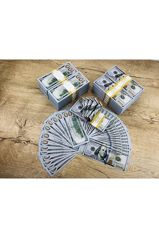 1 Deste Düğün Eğlence için Yapay Fake Oyuncak Para Eğlencelik Dolar 100 Adet