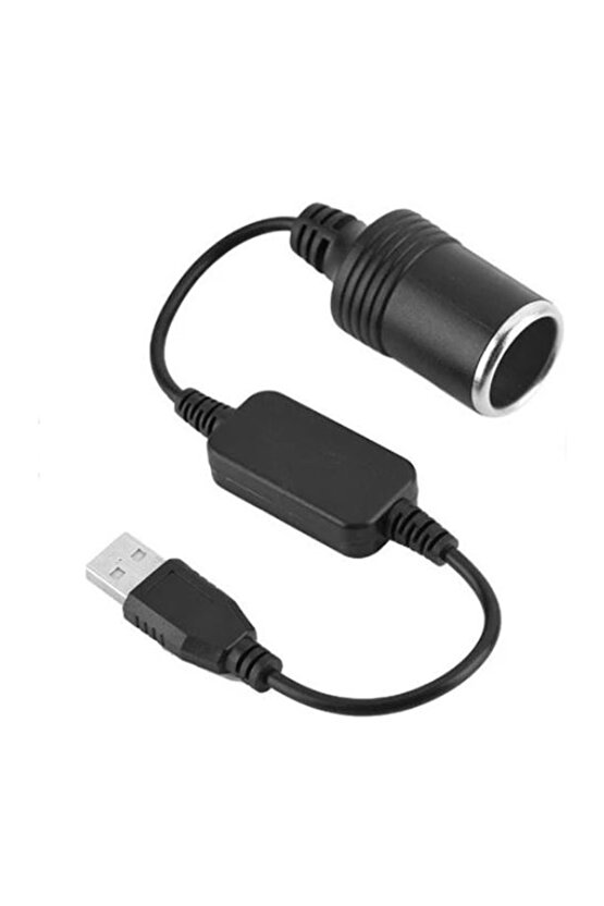 Usb 2.0 5v 2a To 12v 800ma Çakmak Fişi Dişi Çevirici