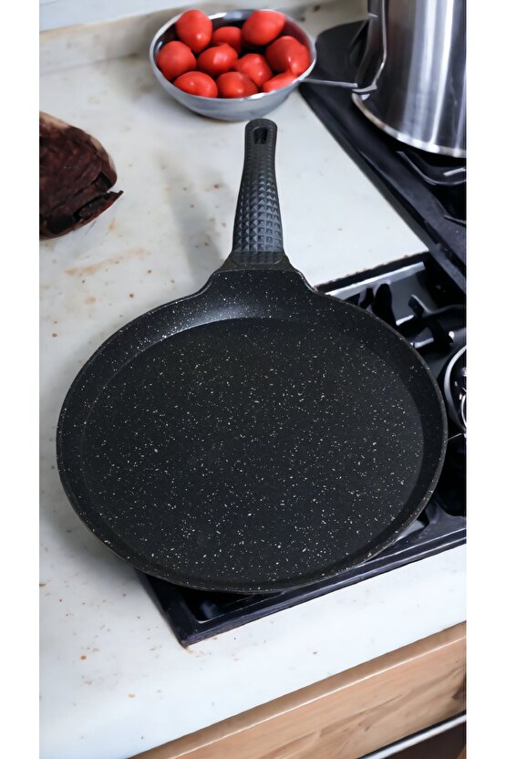 Modern Siyah Granit Döküm Krep Tavası 2024 Model Şık Tasarım