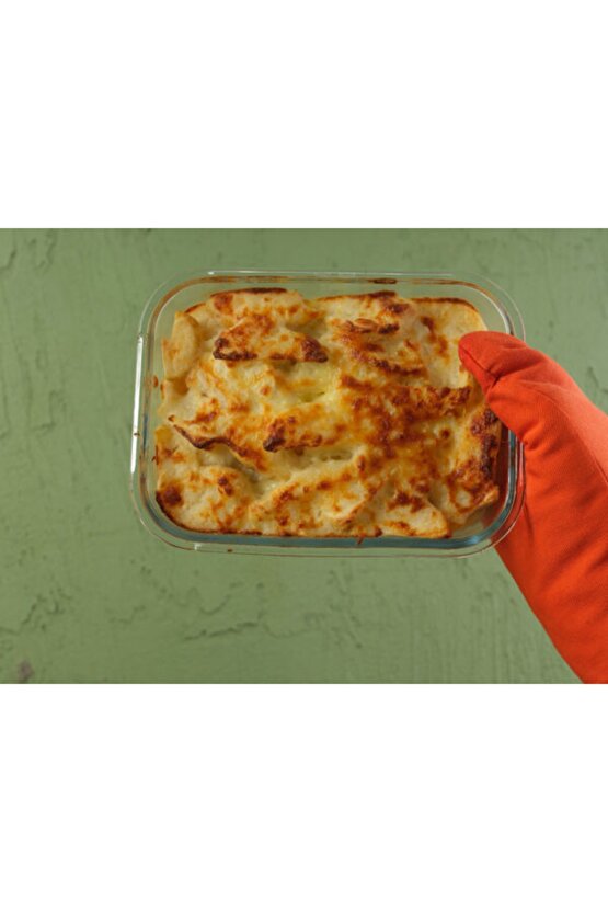 Broart Airfryer Borcamı , Büyük Boy Köşeli Kek Kalıbı Borcam 1520 ml