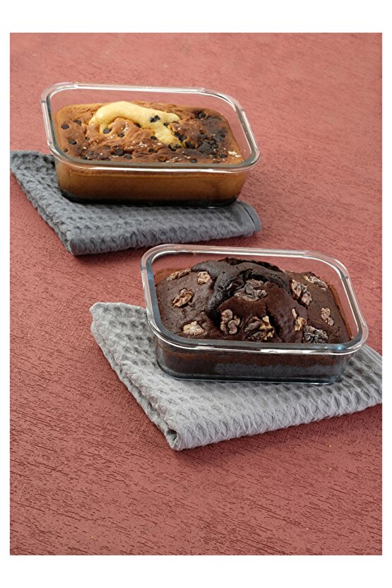 Broart Airfryer Borcamı , Büyük Boy Köşeli Kek Kalıbı Borcam 1520 ml