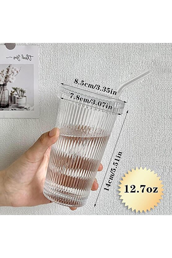 Cam Bardak Pipetli Origami Stil Pintrest Bardağı Fenomen Bardak