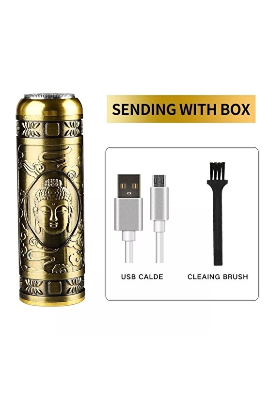 Mini Şarjlı Taşınabilir Tıraş Makinesi 360 Derece Paslanmaz Döner Çelik Başlık