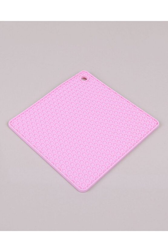 1 Tane Petek Şekilli Silikon Kare Nihale Açık Pembe Renkli