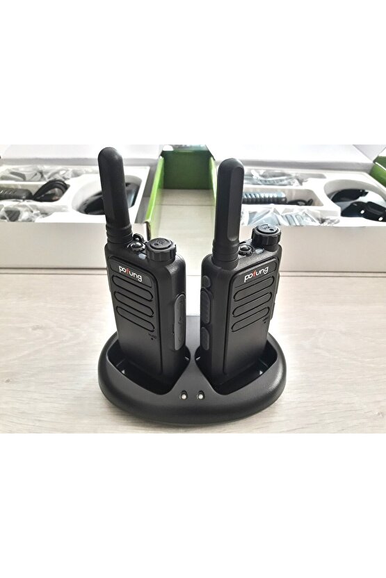 2 Li Set Pofung Pmr Lisanssız Telsiz Baofeng Mars Zastone Teknoben Wln Uyumlu