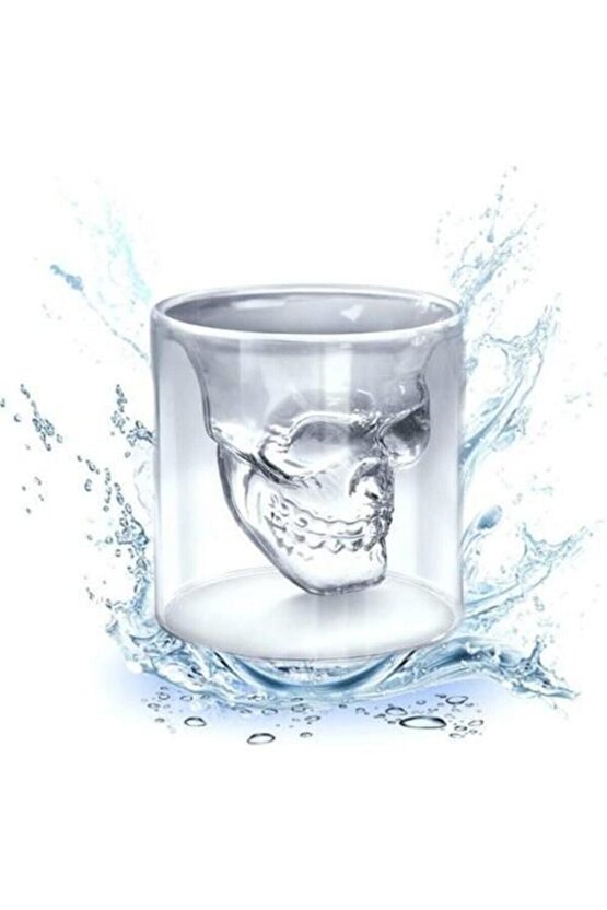 Çift Cidarlı Kuru Kafa Viski,kahve Espresso Bardağı 75 ml