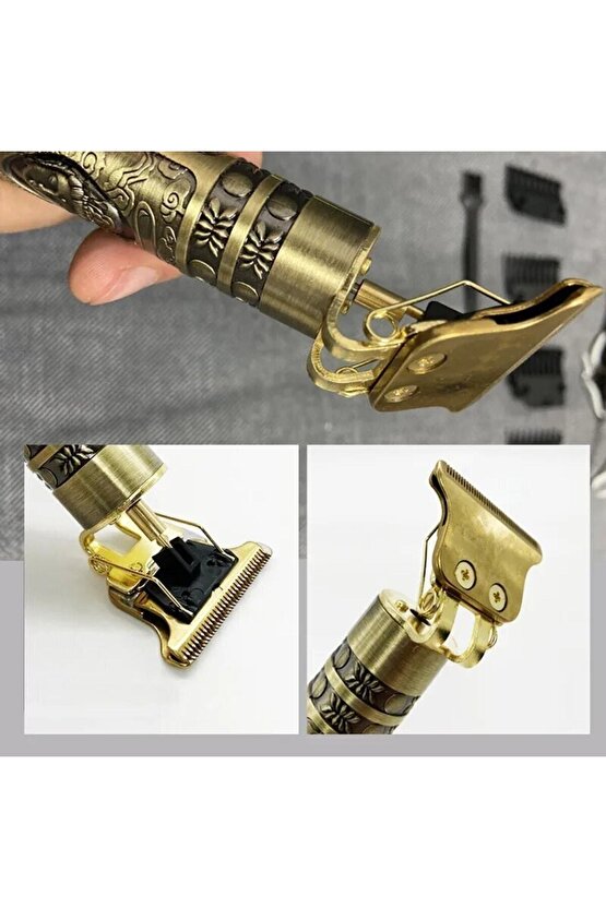 Çelik Kasa Profesyonel T-bıçak Saç, Sakal, Ense, Çizim Ve Lazer Epilasyon Öncesi Tıraş Makinesi