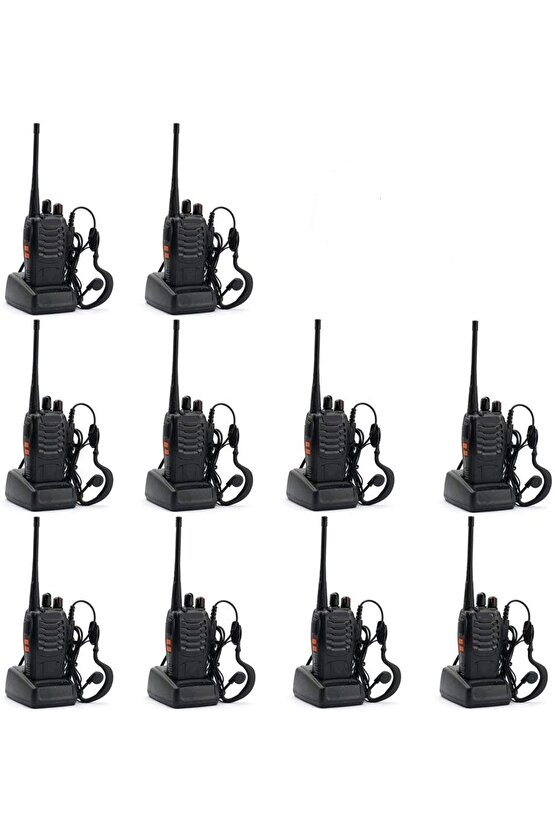 10 Adet Pratik Aç Kullan Telsiz Depo Haberleşme Antrepo Silo El Telsizi
