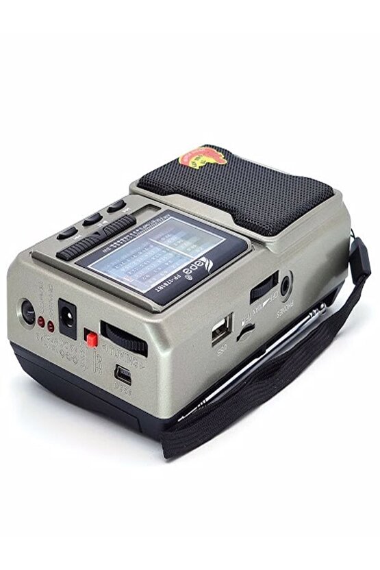 Deprem Çantasına Uygun Taşınabilir El Fenerli 8 Bandlı Radyo Bluetooth Usb Tf Kart Destekli Fm Radyo