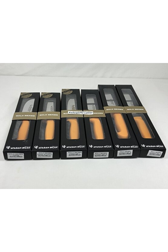 Atasan Gold Series Yüzme Sıyırma ve Kasap 6lı Bıçak Seti Yüksek Karbonlu Çubuk Çelik
