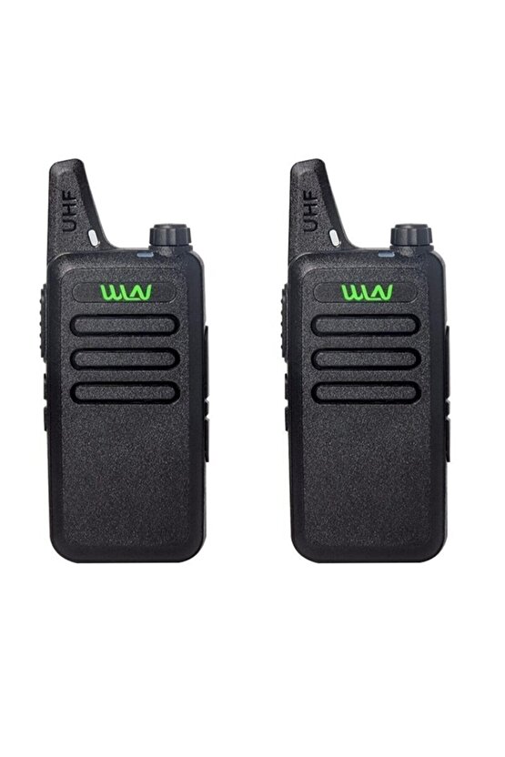 2 Adet Mini El Telsizi WLN Telsiz 446 16 Kanal Açık Alan Düz Arazide 15 Km Menzilli