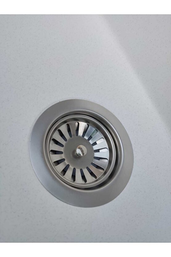 1,5 Göz hareli Beyaz 60x50 Cm Granit Evye