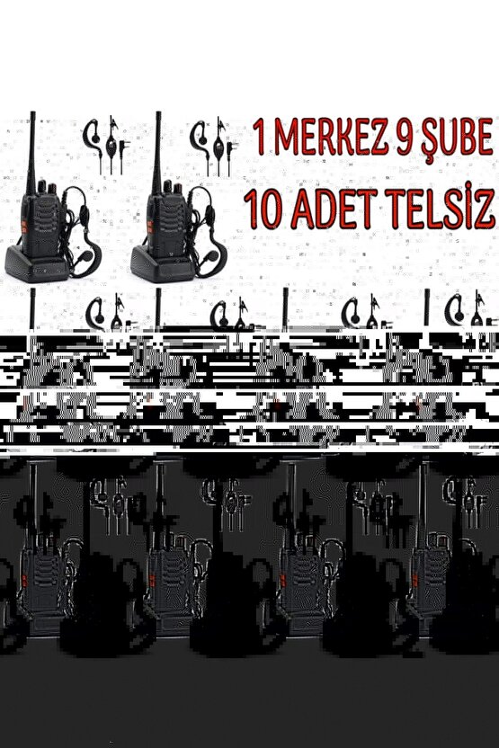 10 Takım Baofeng PMR Lisanssız El Telsizi